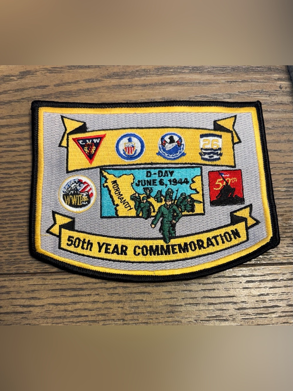 MILITARY PATCH Collectible - D-DAY - 50th Year Commemoration - Sew On